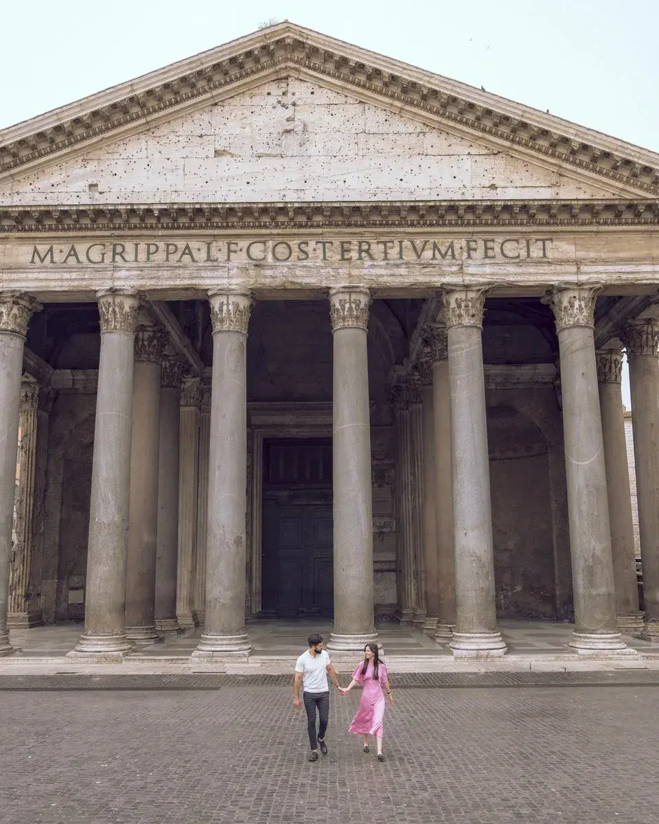 Image featuring person, landmark, and pantheon