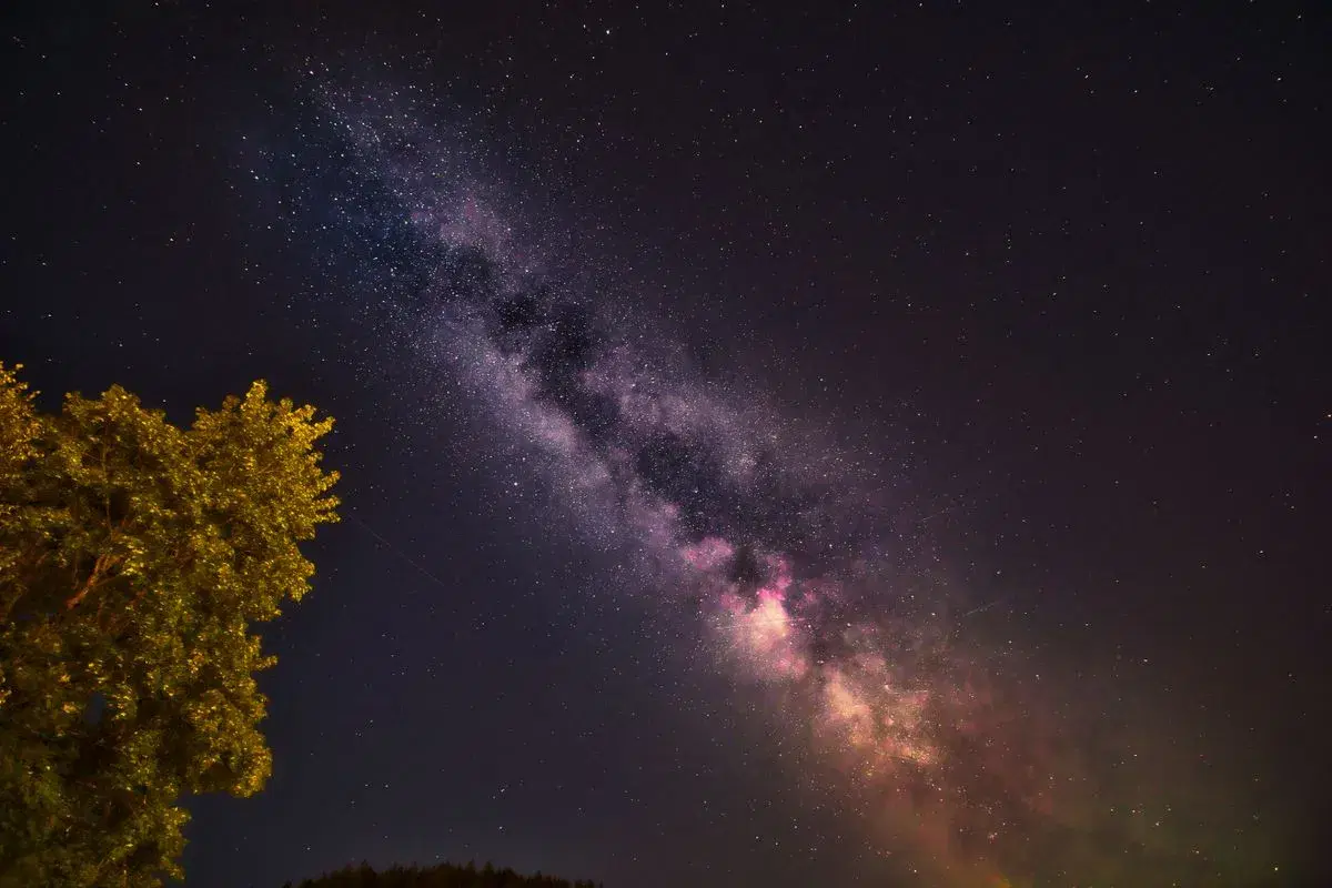 Image featuring nature, night, outdoors, and astronomy